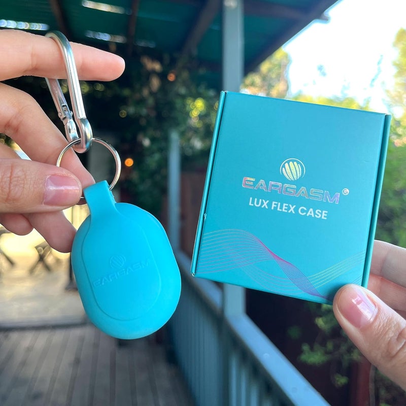 Eargasm Lux Flex Case for Earplugs - Soft Silicone Protective Carrying Case with Magnetic Closure, Keyring & Carabiner to Keep Earplugs Secure, Clean and Ready to Wear On-The-Go - 1.4 in x 2.3 in - Image 5
